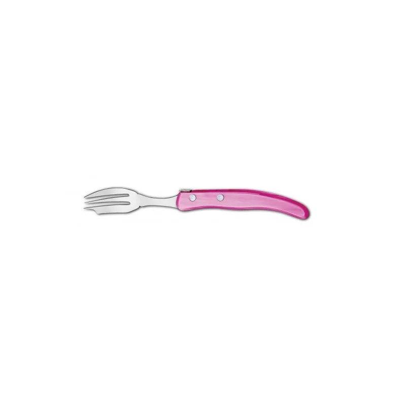 Claude Dozorme Berlingot Oyster/Cake Fork, Pink Nacrine Handle