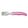 Claude Dozorme Berlingot Dessert Fork, Pink Nacrine Handle