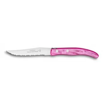 Claude Dozorme Berlingot Steak Knife, Pink Nacrine Handle