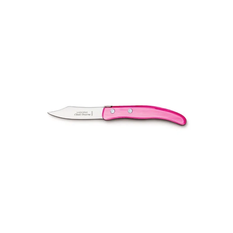 Claude Dozorme Berlingot Vegetable Knife, Pink Nacrine Handle