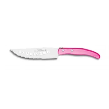 Claude Dozorme Berlingot Sausage Knife, Pink Nacrine Handle