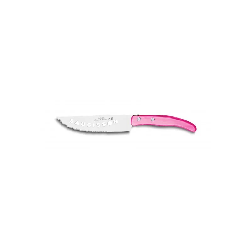Claude Dozorme Berlingot Sausage Knife, Pink Nacrine Handle
