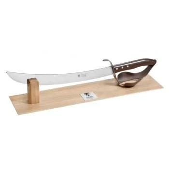 Claude Dozorme Champagne Saber Handle, Vallernia, Bronze Guard, on Oak Base