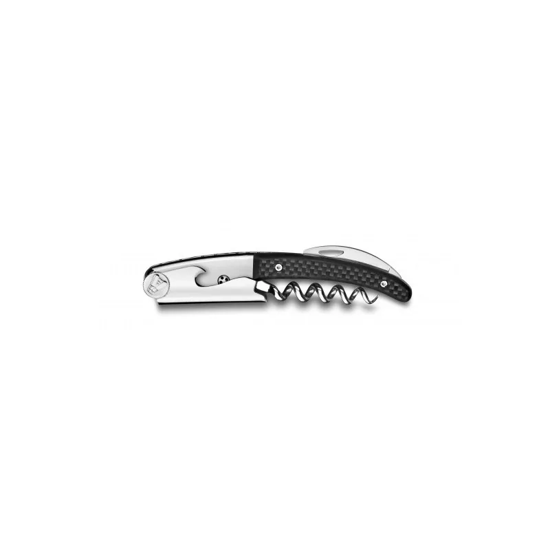 Claude Dozorme Clos Laguiole Premium Sommelier – Polished Carbon Handle with Red Layers, Double Hinge
