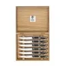 Claude Dozorme Thiers Premium Oak Gift Box – Set of 6 Table Knives with Black Galuchat Handles