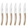Claude Dozorme Thiers Premium Table Knife Set of 6 – Solid Olive Wood Handles