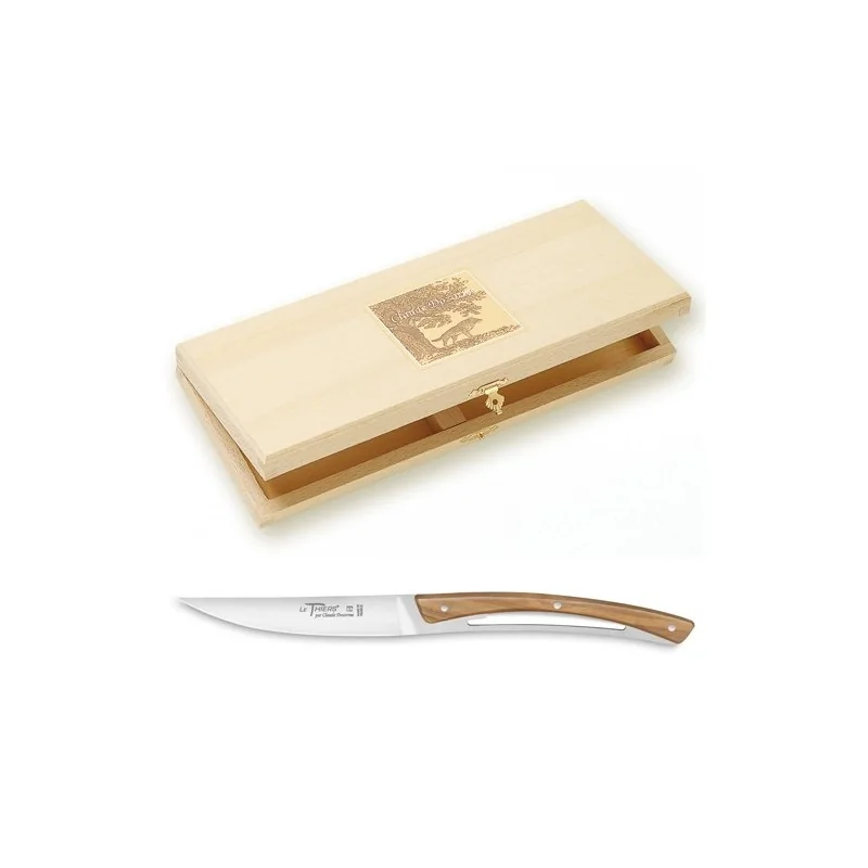 Claude Dozorme Thiers Premium Table Knife Set of 6 – Solid Olive Wood Handles Claude Dozorme Thiers Premium Table Knife Set of 6 – Solid Olive Wood Handles
