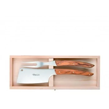 Claude Dozorme Thiers Premium Cheese Service Set – Solid Olive Wood Handles