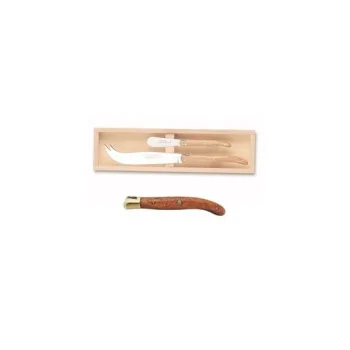 Claude Dozorme Laguiole Premium Cheese Knife & Spreader Set – Exotic Wood Handle