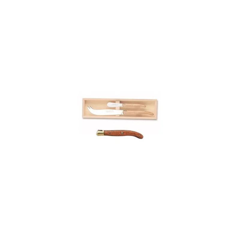 Claude Dozorme Laguiole Premium Cheese Knife & Spreader Set – Exotic Wood Handle
