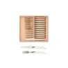 Claude Dozorme Laguiole Premium 12-Piece Set (6 Knives + 6 Forks) – Natural Nacrine Inlay Handles