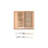 Claude Dozorme Laguiole Premium 12-Piece Set (6 Knives + 6 Forks) – Elegant Ivorine Handles