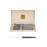Claude Dozorme Laguiole Premium Steak Knife Set of 6 – Solid Olive Wood Handles, Artisan Craftsmanship