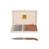 Claude Dozorme Laguiole Premium Steak Knife Set of 6 – Handcrafted Exotic Wood Handles (ML)