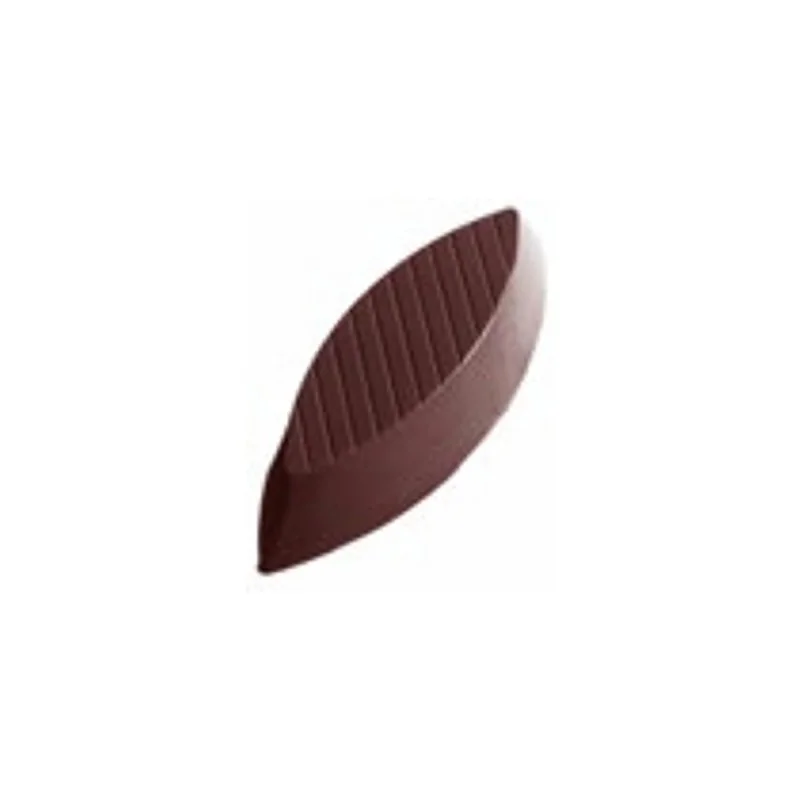 Polycarbonate Small Boat Petit Four Chocolate Mold - 107 mm x 40 mm x h 17 mm - 52gr - 6 cavity Polycarbonate Small Boat Petit Four Chocolate Mold - 107 mm x 40 mm x h 17 mm - 52gr - 6 cavity