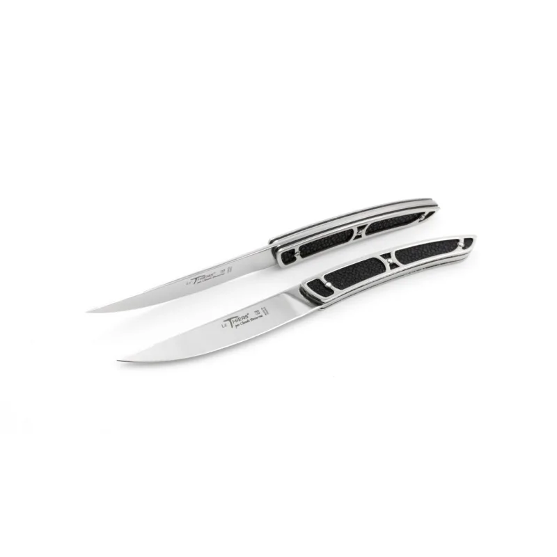 Claude Dozorme Thiers Premium Table Knife – Black Galuchat Handle, Classic Style Claude Dozorme Thiers Premium Table Knife – Black Galuchat Handle, Classic Style