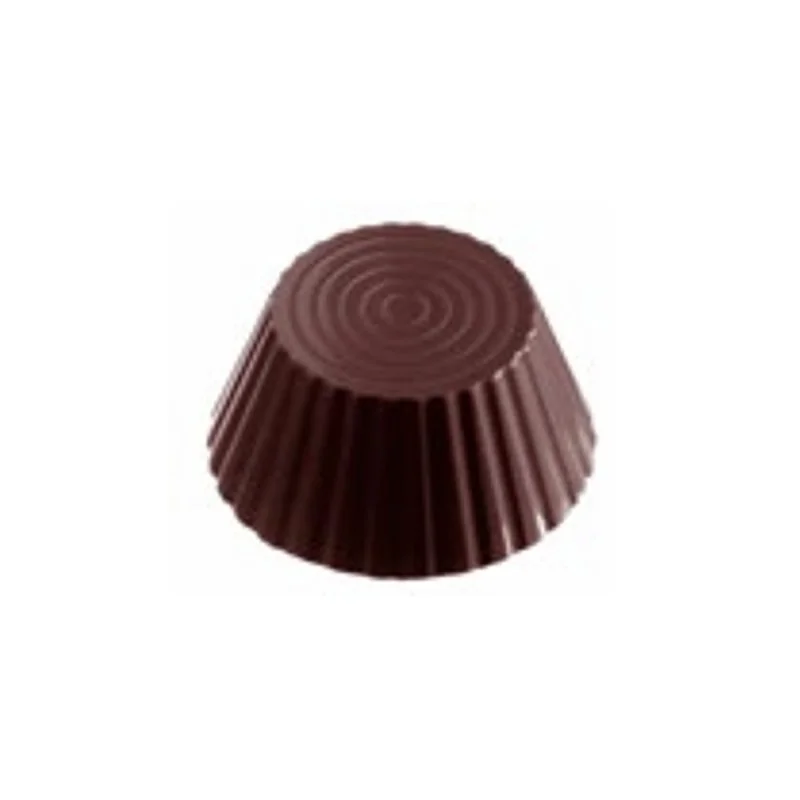 Polycarbonate Wavy Edged Chocolate Cup Mold - 65 mm x 65 mm x 30 mm - 6 cavity - 89 gr Polycarbonate Wavy Edged Chocolate Cup Mold - 65 mm x 65 mm x 30 mm - 6 cavity - 89 gr