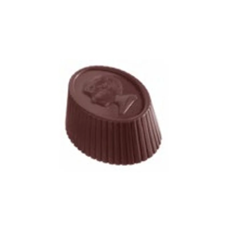 Polycarbonate Marquise Chocolate Praline Mold - 39 mm x 28 mm x 17 mm - 32 cavity - 15 gr