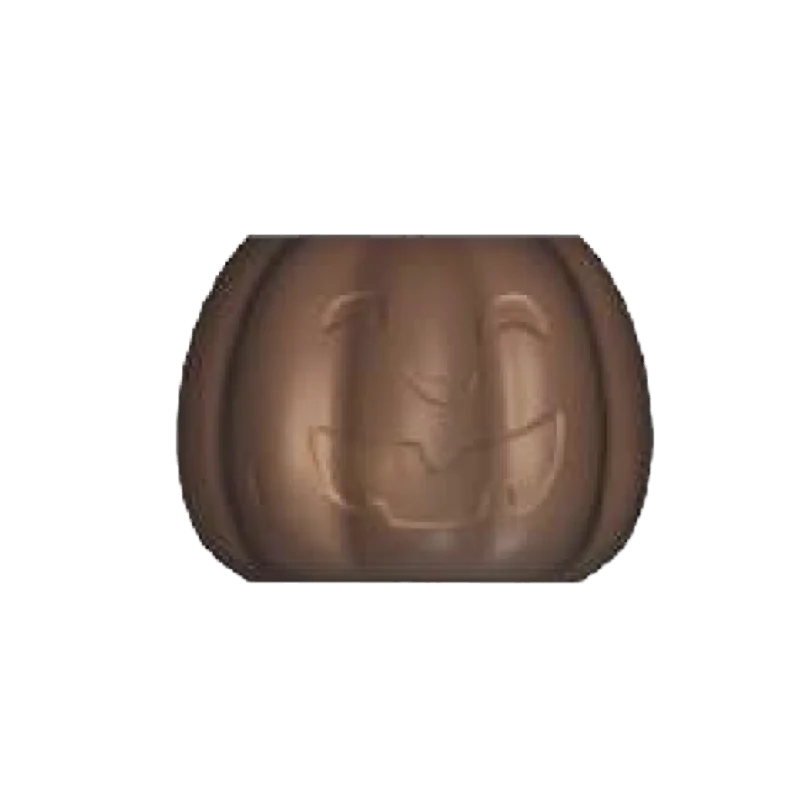 Polycarbonate Chocolate Pumpkin Head Mold - 110 mm, 2 mm x 80 mm Double Mold Polycarbonate Chocolate Pumpkin Head Mold - 110 mm, 2 mm x 80 mm Double Mold