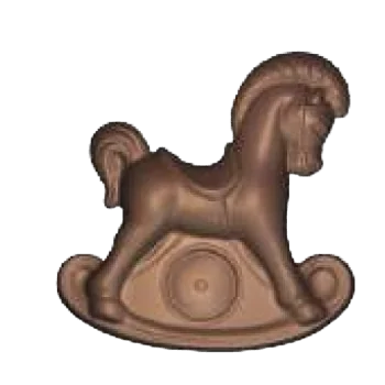 Polycarbonate Chocolate Rocking Horse Mold - 120 mm x 120 mm