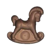 Polycarbonate Chocolate Rocking Horse Mold - 120 mm x 120 mm