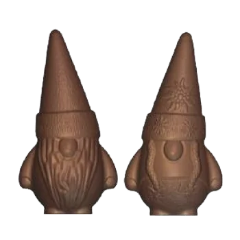 Polycarbonate Chocolate Gnomes Mold - 100 mm x 53,8 mm 2R+2L