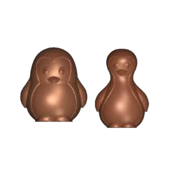 Polycarbonate 3D Penguins Chocolate Mold - 2 Different Penguins 2 Different Sizes