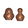 Polycarbonate 3D Penguins Chocolate Mold - 2 Different Penguins 2 Different Sizes