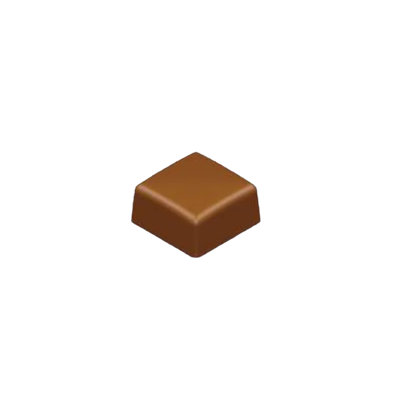 Polycarbonate Smooth Square Chocolate Praline Mold - 37.6 mm x 37.6 mm x h 10.65 mm - 15.5gr - 24 Cavity Polycarbonate Smooth Square Chocolate Praline Mold - 37.6 mm x 37.6 mm x h 10.65 mm - 15.5gr - 24 Cavity