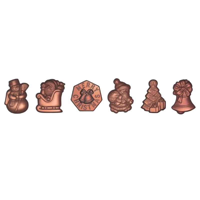 Polycarbonate Mixed Christmas Subjects Chocolate Mold - 24 cavity - 5.8gr