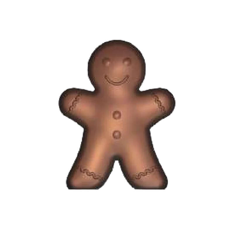 Polycarbonate Chocolate Gingerbread Man Mold - 125 mm x 97.7 mm
