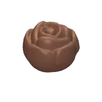 Polycarbonate 3D Rose Chocolate Praline Mold - 28 mm x 27.8 mm x h 20.1 mm - 10gr - 24 Cavity