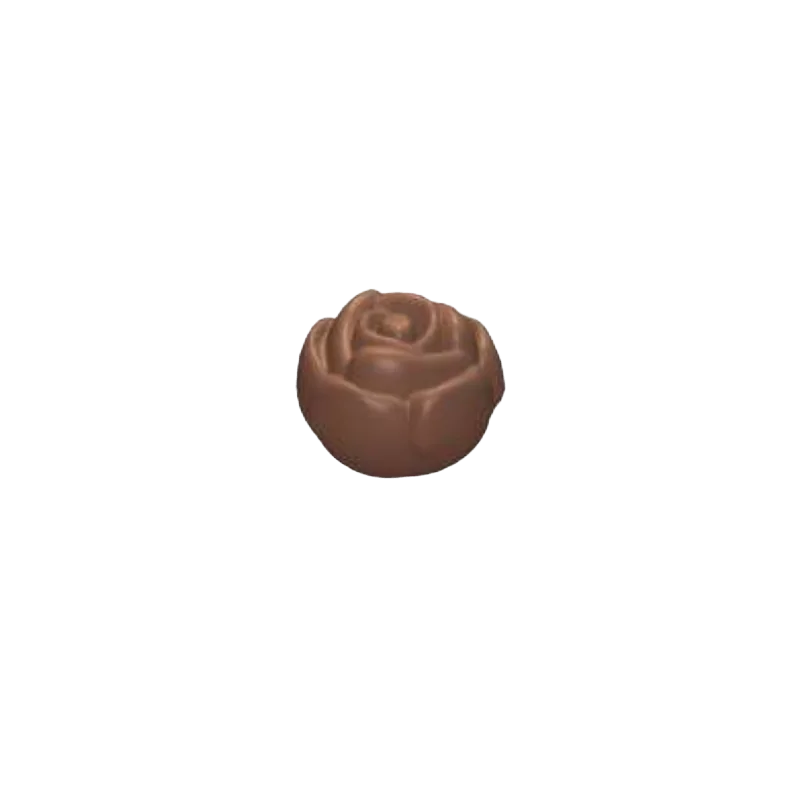 Polycarbonate 3D Rose Chocolate Praline Mold - 28 mm x 27.8 mm x h 20.1 mm - 10gr - 24 Cavity Polycarbonate 3D Rose Chocolate Praline Mold - 28 mm x 27.8 mm x h 20.1 mm - 10gr - 24 Cavity