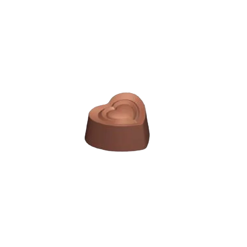 Cabrellon 17666 Polycarbonate Chocolate Heart Praline Mold - 28 x 2...
