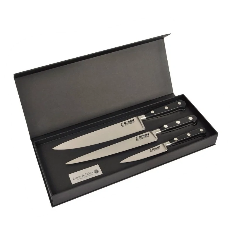 Professional Forged Round Bolster Chef Set 3 Pieces