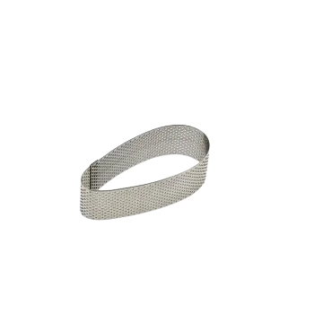 Stainless Steel Perforated Petal Shape Tart Ring - 100 mm x 45 mm x h 30 mm
