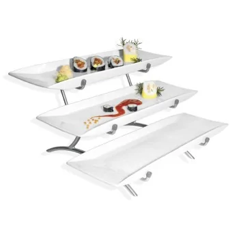 Cal-Mil 3 Level Long Platter Tier