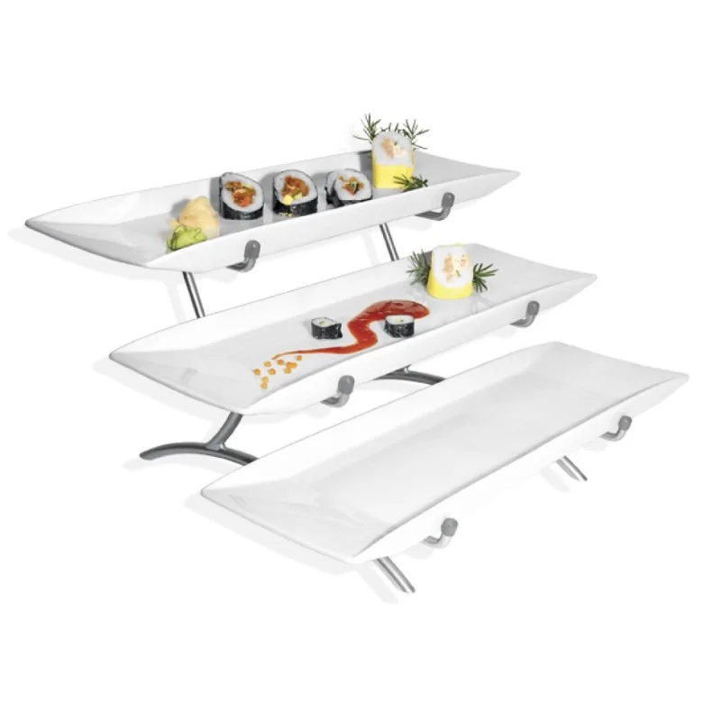 Cal-Mil 3 Level Long Platter Tier