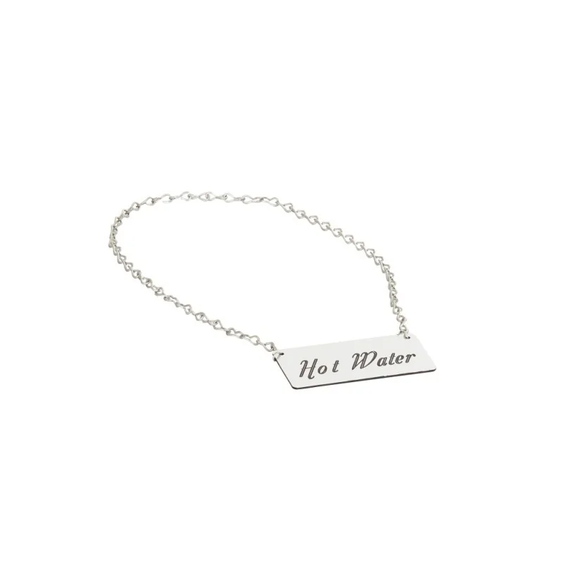 Cal-Mil Urn Chain Sign Hot Water - Silver