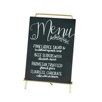 Cal-Mil 8.5 x 11 Write - On Sign Brass