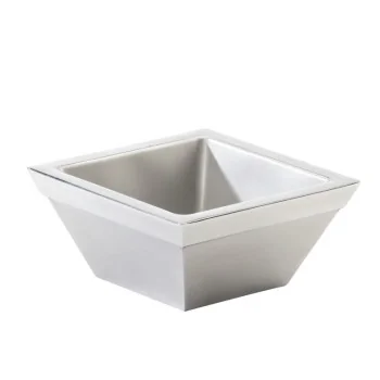 Cal-Mil 7" Square Gel Chill Bowl Stainless