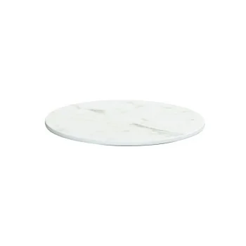 Cal-Mil White Marble 8.75" Round Tray