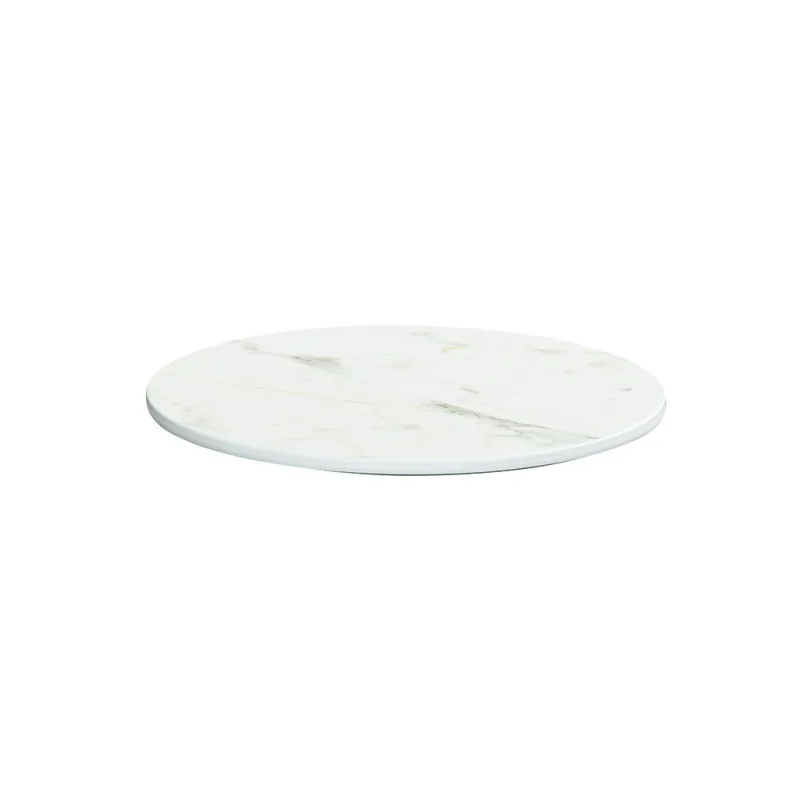 Cal-Mil White Marble 8.75" Round Tray