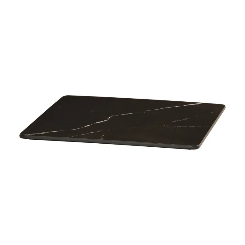 Cal-Mil Black Marble 12" Square Tray
