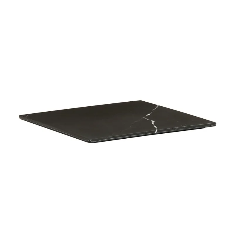 Cal-Mil Black Marble 10" Square Tray