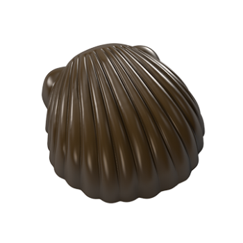 Polycarbonate Clam Shell Chocolate Mold - 18 Cavity - 10gr - 35 x 33 x h 13 mm