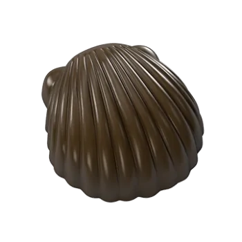 Polycarbonate Clam Shell Chocolate Mold - 18 Cavity - 10gr - 35 x 33 x h 13 mm