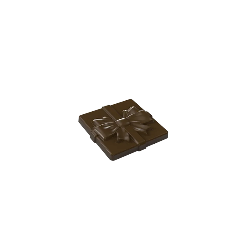 Polycarbonate Wrapped Gift Box Top Chocolate Mold - 28 Cavity - 3gr - 30 x 30 x h 5 mm Polycarbonate Wrapped Gift Box Top Chocolate Mold - 28 Cavity - 3gr - 30 x 30 x h 5 mm