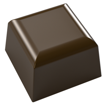 Polycarbonate Rounded Square Chocolate Praline Mold - 40 Cavity - 13gr - 27.5 x 27.5 x h 18 mm