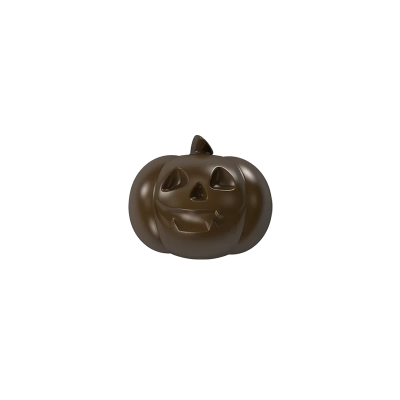 Polycarbonate Jack O' Lantern Chocolate Mold - 24 Cavity - 10gr - 38.7 x 33.8 x 15 mm